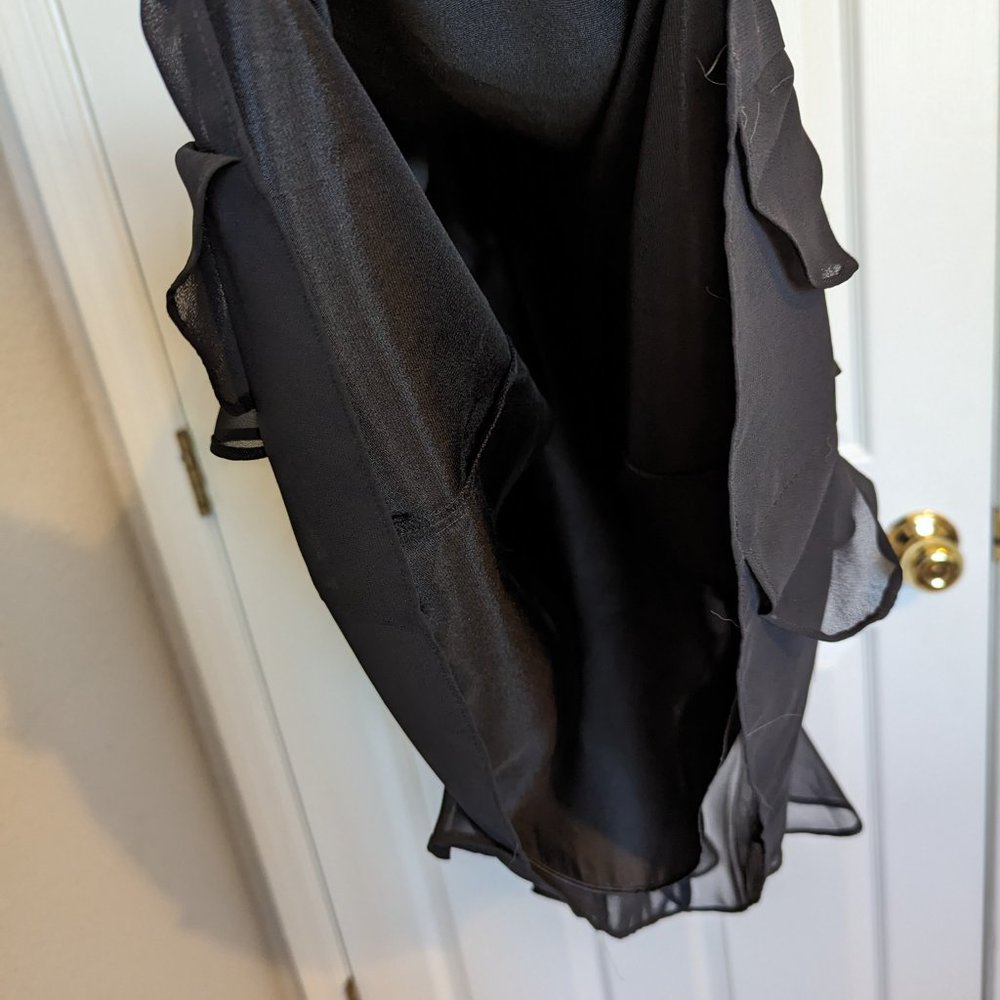 Vintage LBD! Ruffles | EMPIRE WAIST A-LINE | 6 / M | Coldwater Creek | NWOT - Picture 2 of 6